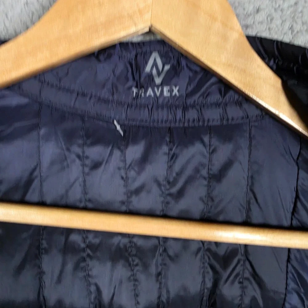 Eddie Bauer Travex Sport Coat Mens Sz 50R Navy Hybrid Light Puffer Vest Utility